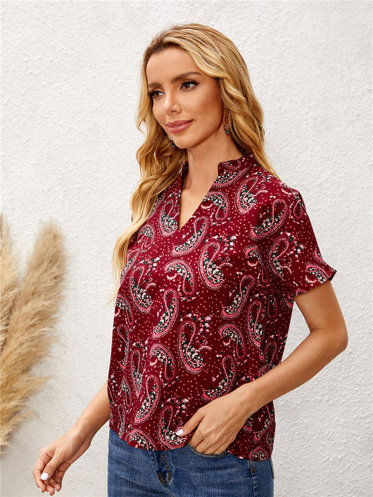 Blusa Holgada Semitransparente de Manga Larga con Estampado - Image 8