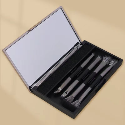 Set de Brochas de Maquillaje Profesional con Espejo Integrado - Image 6