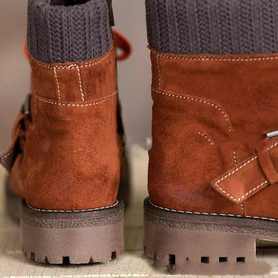 Botas de Lana Caña Corta con Punta Redonda y Cierre Lateral - Image 7