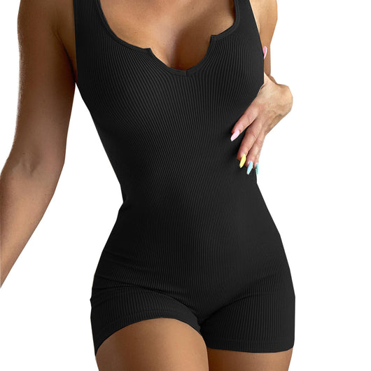 Jumpsuit Casual de Verano con Escote en V - Image 3