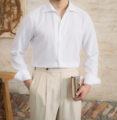 Camisa Retro a Rayas con Cuello Clásico y Mangas Largas - Image 14