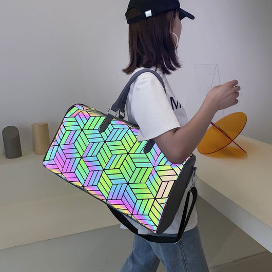 Bolso de Viaje Amplio para Hombre con Patrón Geométrico - Image 2