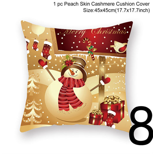 Funda de Almohada Navideña con Estampado Santa para Decoración del Hogar - Image 2