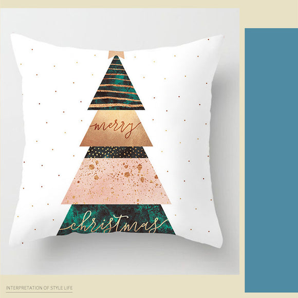 Funda de Almohada de Piel de Durazno Navideña