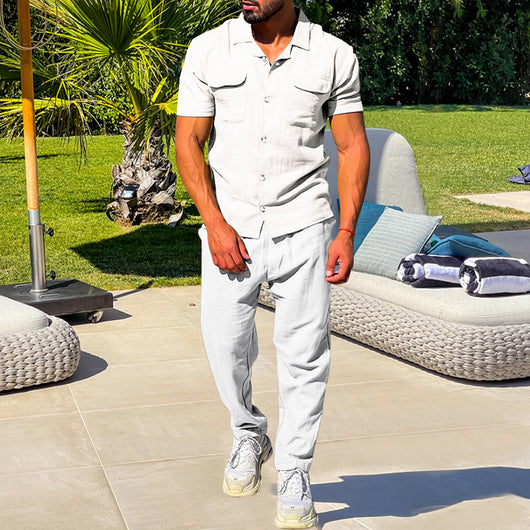 Conjunto Veraniego para Hombre: Camisa Suelta + Pantalón Casual - Image 11