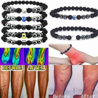 Pulsera de Hematita Negra y Ojo de Tigre con Propiedades Magnéticas para Hombre y Mujer - Image 2