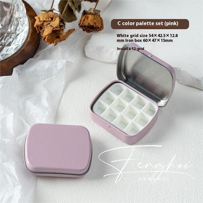 Paleta de Manicura Acuarela Portátil 24 Colores en Caja de Metal - Image 8