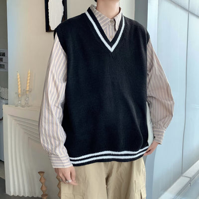 Chaleco Suéter Escote V para Hombre - Tejido Otoñal - Image 8