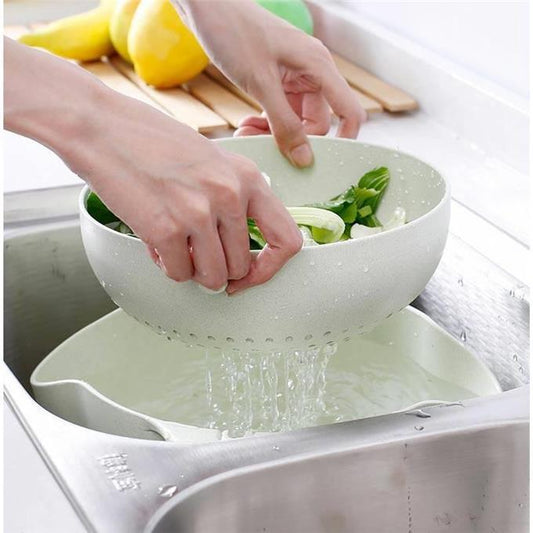 Colador de Cocina Doble con Canasta Drenadora y Frutero Creativo