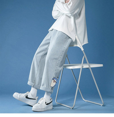 Pantalones Casuales de Mezclilla Clara para Hombre - Image 9