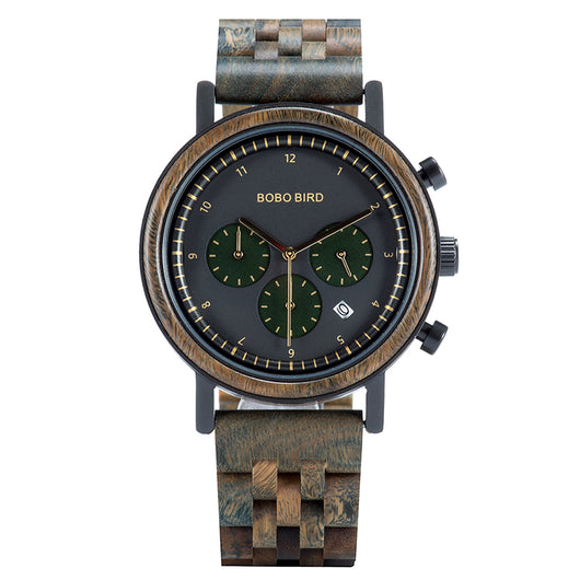 Reloj de Madera con Tres Esferas y Seis Pines - Image 15