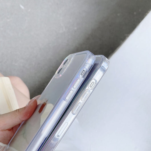 Funda Protectora Bicolor con Bordes Suaves y Efecto Espejo - Image 3