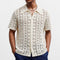 Men's Short Sleeve Hollow Knit Cardigan