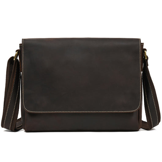 Bolsa Bandolera de Cuero Genuino Crazy Horse para Hombre - Image 14