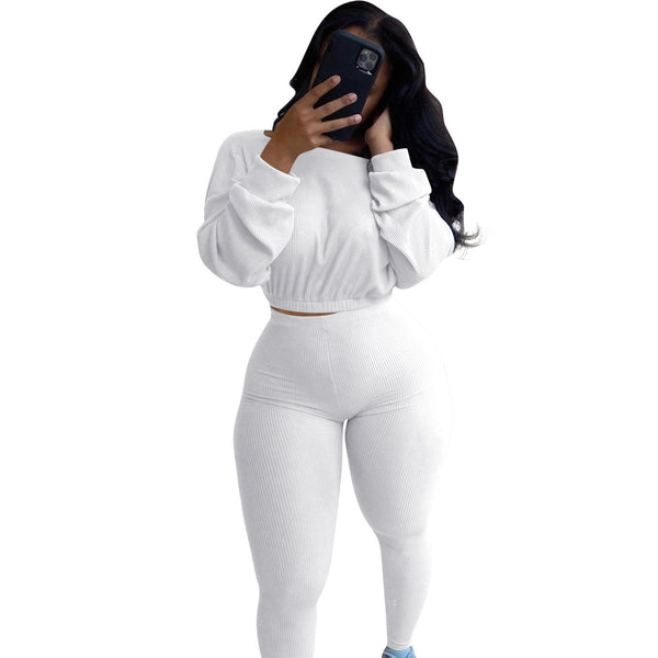 Conjunto Athleisure Acanalado para Mujer - Estilo Otoño - Image 6