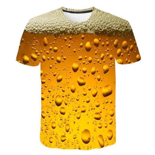 Playera Cervecera Estampado 3D Digital Cuello Redondo Manga Corta para Hombre - Image 9
