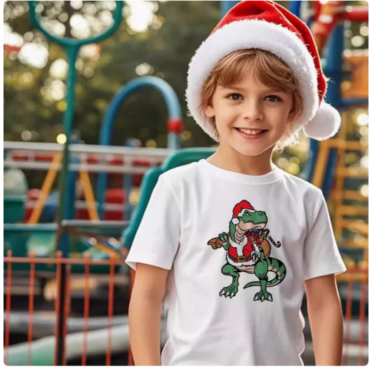 Playera Navideña Dinosaurio para Padres e Hijos - Image 2