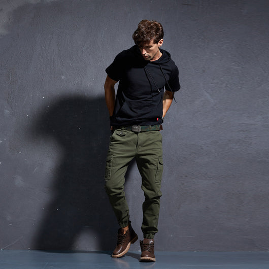 Pantalones Slim Fit de Color Sólido para Hombre - Image 4