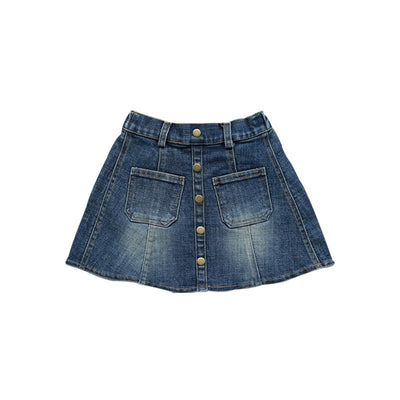 Falda Vaquera Blanca Estilo Western Corte A para Niñas - Image 11