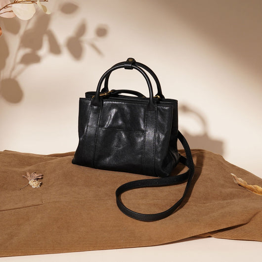 Bolso de Cuero Genuino Capacidad Grande - Bolsa Casual para Hombro