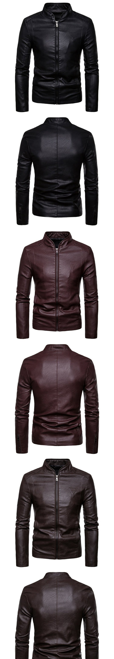 Chaqueta de Cuero PU Talla Grande Estilo Inglés - Image 5
