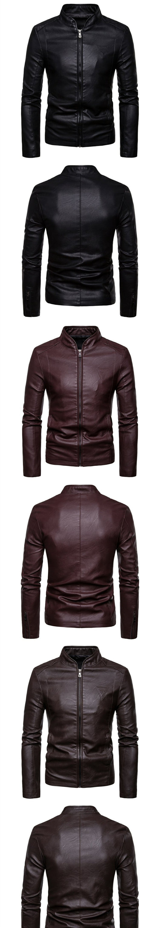 Chaqueta de Cuero PU Talla Grande Estilo Inglés - Image 5
