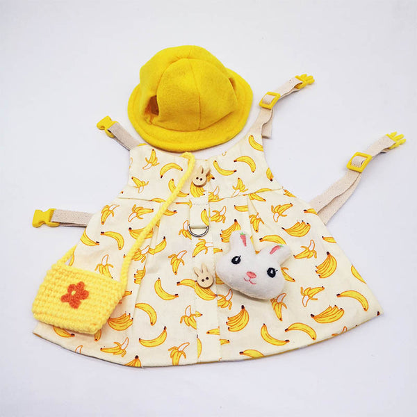 Arnés y Correa de Paseo para Conejo - Diseño Banana con Tracción Segura
