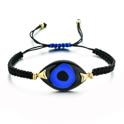 Pulsera Tejida a Mano con Ojo de Demonio Turco en Resina - Image 38