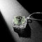 Conjunto de Collar Cadena Plata S925 con Colgante de Cristal Verde Natural