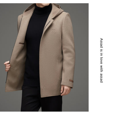 Abrigo de Lana Reversible con Capucha para Hombre - Invierno Premium - Image 13