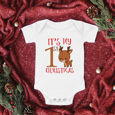 Pelele Navideño Estampado Triángulo Manga Corta para Bebé - Image 12