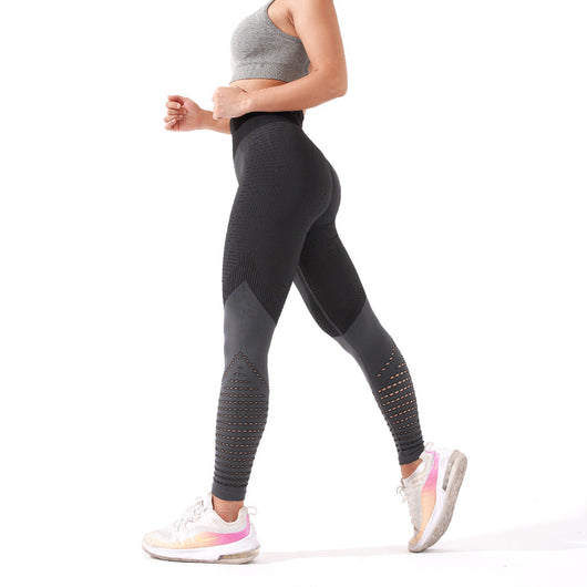 Leggings Deportivos Mujer Cintura Alta con Detalles Calados - Image 3