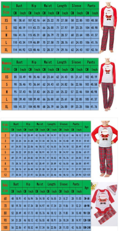 Young boy wearing a Christmas pajama set with a grey Santa Claus raglan shirt and red plaid pants. - Image 8