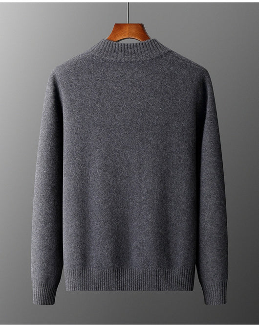 Suéter Cuello Alto Corto Tejido Grueso para Hombre - Image 19