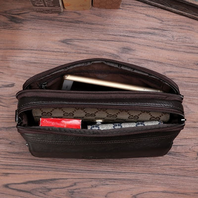 Cartera Clutch de Cuero Genuino Primera Capa para Hombre - Image 3