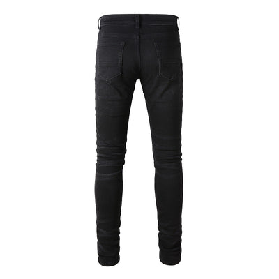 Jeans Rotos con Parches Elásticos de Moda - Image 2