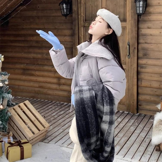 Abrigo Térmico Acolchado para Mujer con Cuello Solapa - Invierno - Image 12