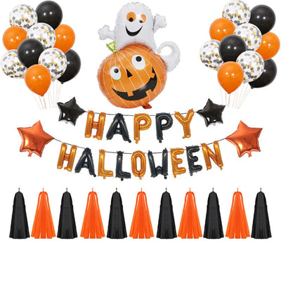 Globos de Decoración Halloween con Calabazas, Murciélagos y Helio - Image 8