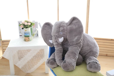 Pink 60cm and yellow 40cm elephant plush dolls, soft comfort pillows for babies and kids. - Image 94