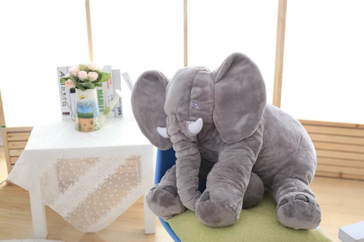 Pink 60cm and yellow 40cm elephant plush dolls, soft comfort pillows for babies and kids. - Image 94