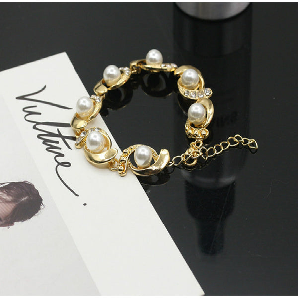 Pulsera de Perla y Diamante en Aleación - Diseño Creativo y Personalizado - Image 17
