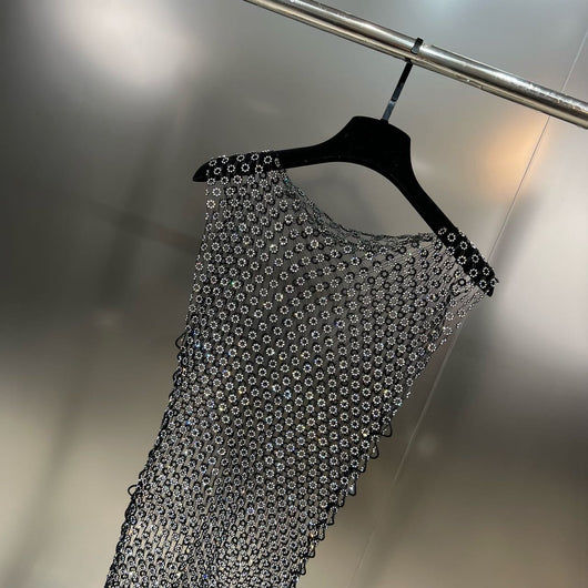Chaleco Transparente de Malla sin Mangas Cuello Redondo - Image 22