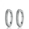 Simple Single Circle S925 Sterling Plated Stud Earrings Inlaid Circle Sterling Plated Earrings All White 925silver