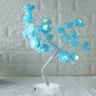 Lámpara LED Flor de Rosa con Árbol Bonsái - Luz Nocturna USB Recargable para Decoración - Image 14