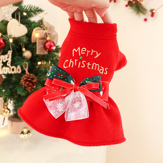 Ropa Festiva para Perros y Gatos - Conjunto Rojo Navideño - Image 12