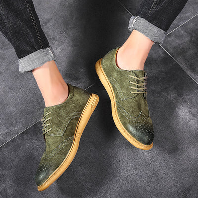 Zapatos Formales de Cuero Genuino para Hombre - Diseño Retro con Cordones - Image 4