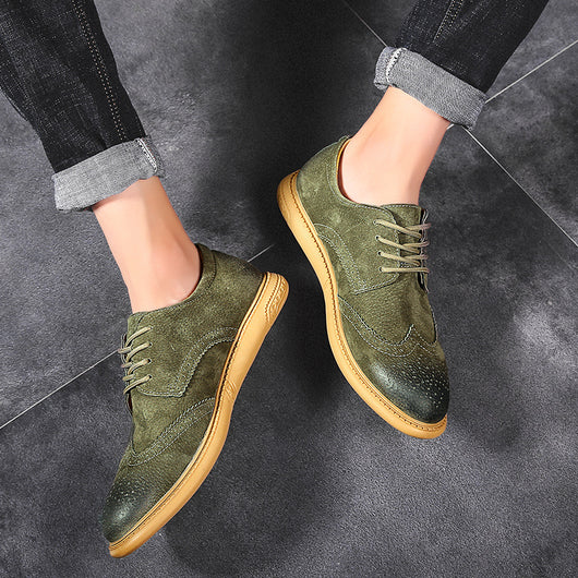 Zapatos Formales de Cuero Genuino para Hombre - Diseño Retro con Cordones - Image 4
