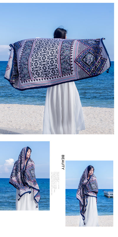 Bufanda Étnica Larga Estilo Coreano para Verano y Otoño - Image 50
