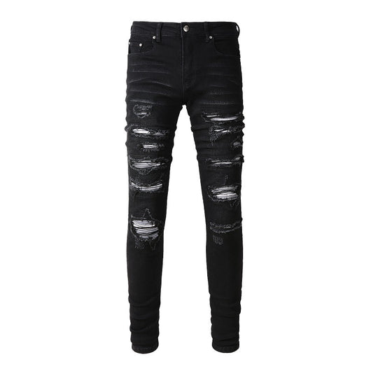 Jeans Slim Fit Elásticos con Detalles Rotos para Hombre - Image 4