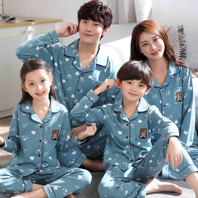 Pijamas Familiares de Algodón - Manga Larga Primavera Otoño - Image 16